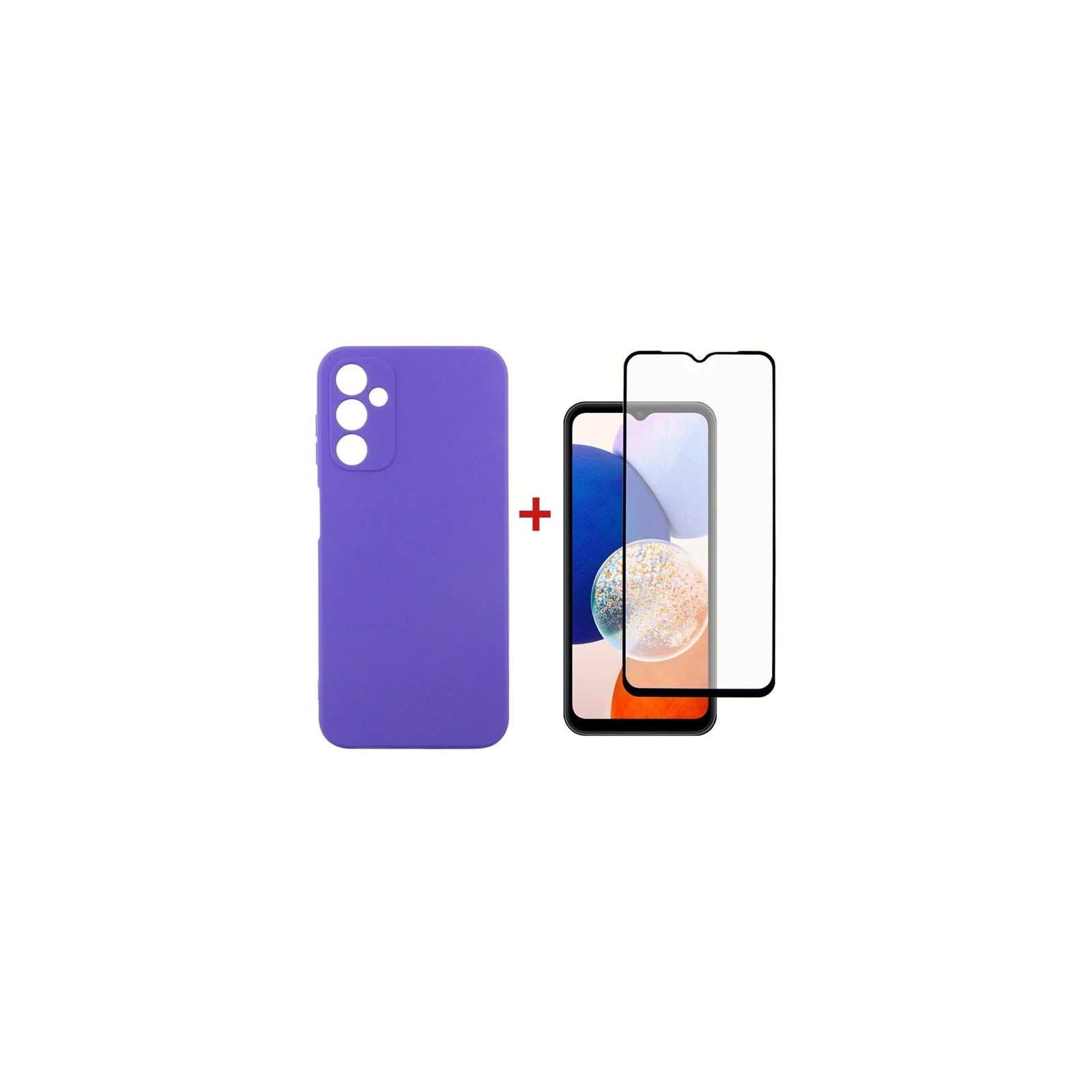 Чехол для мобильного телефона Dengos Kit for Samsung Galaxy A14 5G case + glass (Mint) (DG-KM-14)