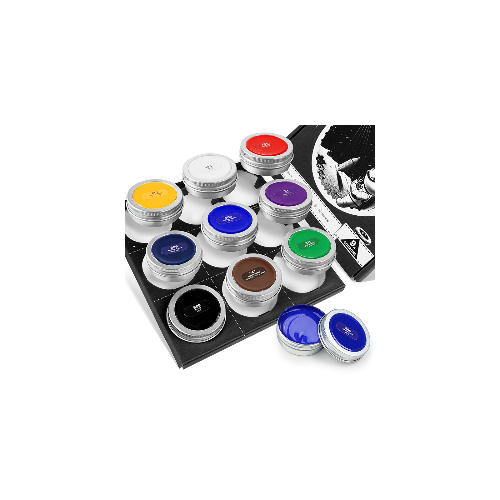 Гуашеві фарби Arrtx 9A 9 кольорів (LC302819) зображення 2
