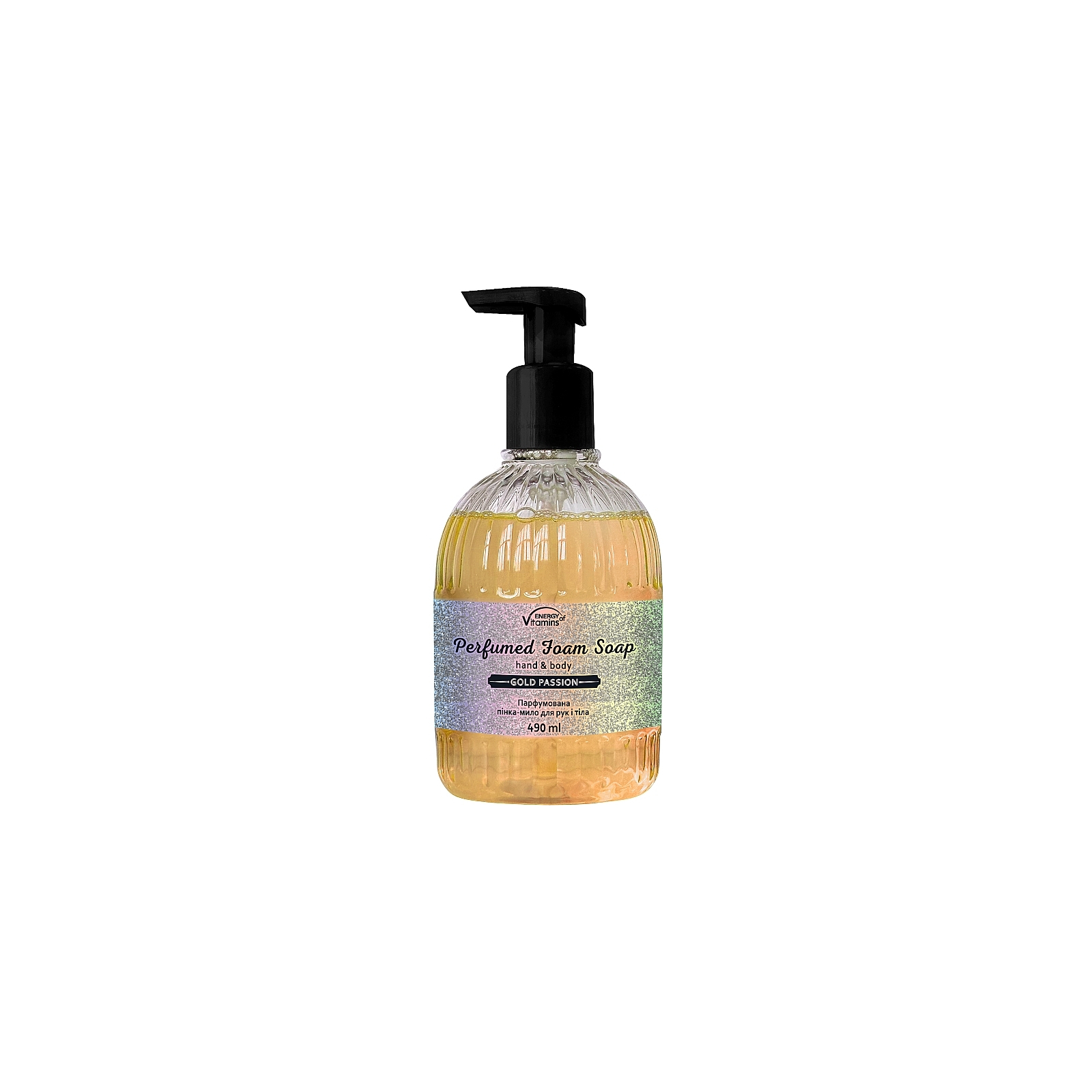 Мыло-пенка Energy of Vitamins Perfumed Foam Soap Hand & Body Gold Passion 490 мл (4823080006825)