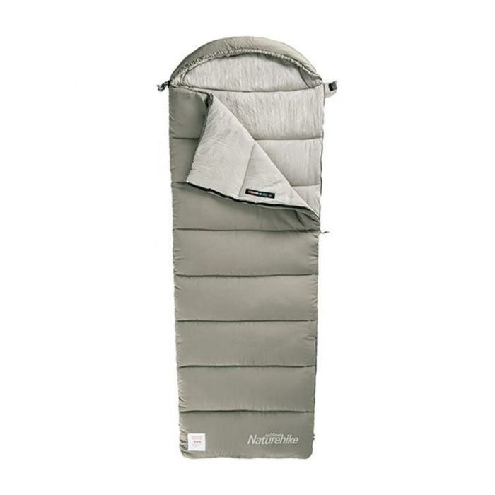 Спальный мешок Naturehike з капюшоном M400 NH20MSD02 (1°C) правий, сірий (6927595701270)