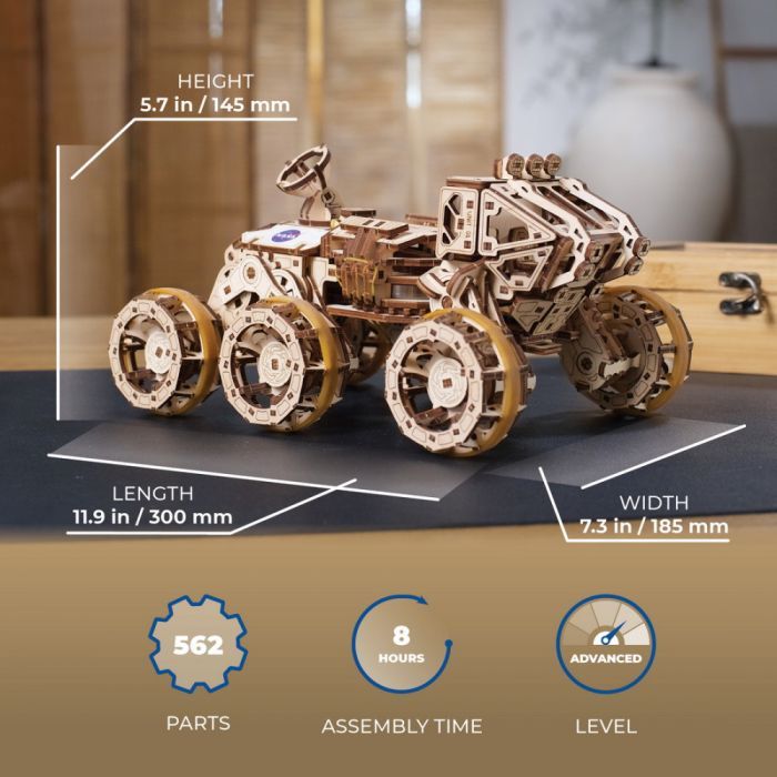 Конструктор Ugears механічний Пілотований марсохід (70206) зображення 11
