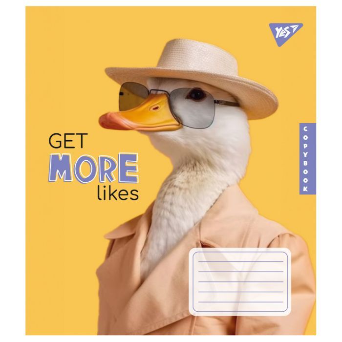 Зошит Yes Get more likes 18 аркушів клітинка (767246) зображення 2