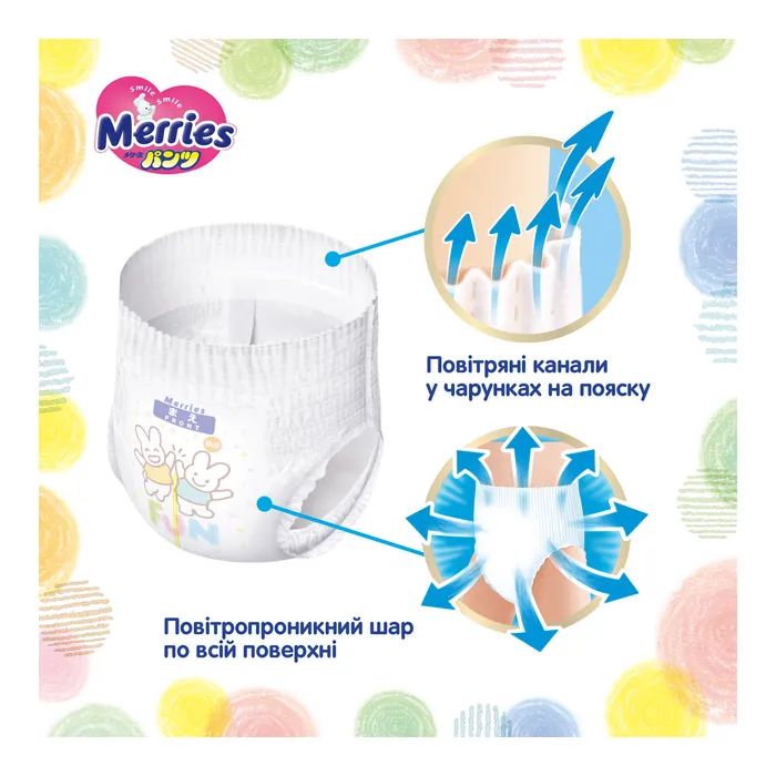 Подгузники Merries Трусики Ultra Jumbo М 6-11 кг 66 шт (4901301419019) изображение 9