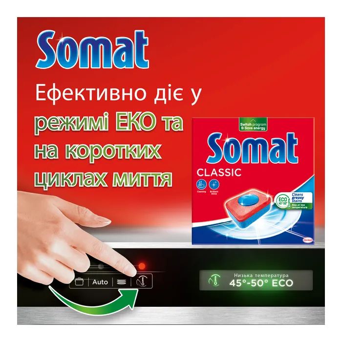 Таблетки для посудомоечных машин Somat Classic Power 95+95 шт. (9000101821406) изображение 4