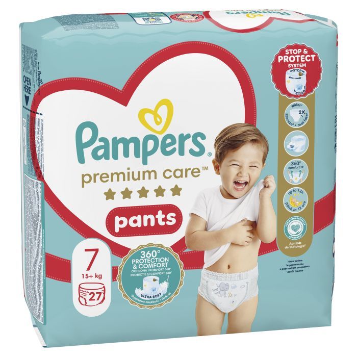Подгузники Pampers Premium Care Pants Трусики Размер 7 (17+кг) 27 шт. (8006540807026) изображение 2