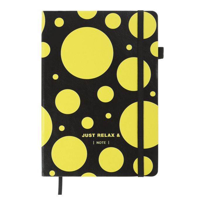Книга записная Buromax RELAX А5 96 листов, чистый (черный бум.) розовый (BM.295422-10)