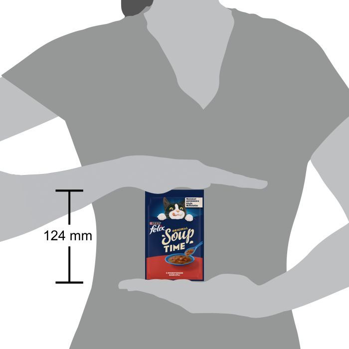 Вологий корм для кішок Purina Felix Суп з яловичиною 48 г (8445290571625) зображення 3