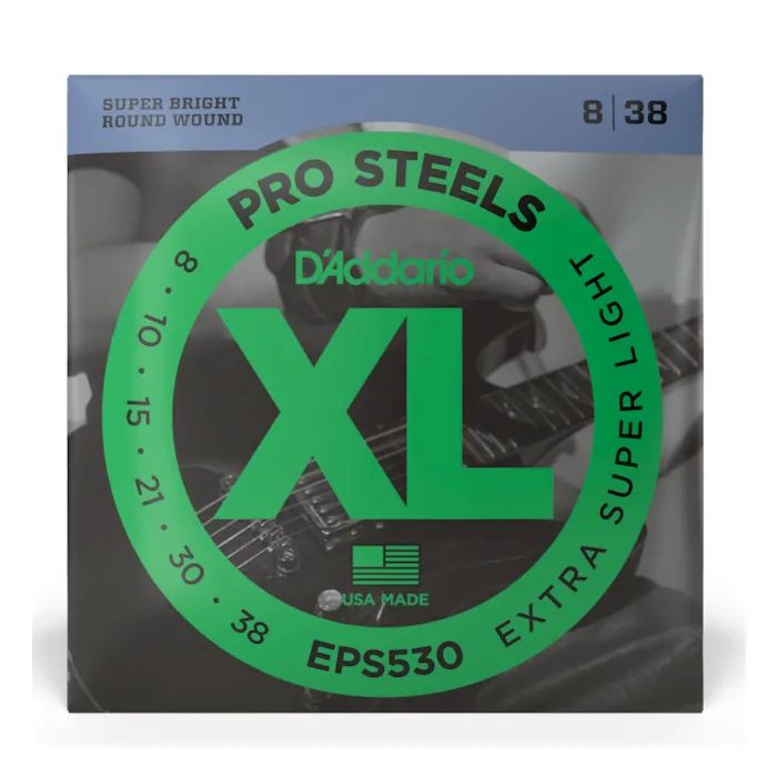 Струни для гітари D'Addario XL ProSteels Extra Super Light (8-38) (EPS530)