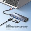 Порт-реплікатор ColorWay Docking Station USB-C 6-в-1 Type C PD 100W/USB3.0х3/HDMI 4К/RJ45 (CW-HUB02) зображення 11