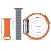 Ремінець до смарт-годинника Drobak Silicone Magnetic Link для Apple Watch All Series Ultra 2 49/45/44/42mm Black Orange (898930) зображення 3