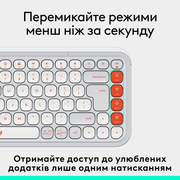 Клавіатура Logitech POP Icon Keys Bluetooth UA Lilac (920-013074) зображення 5