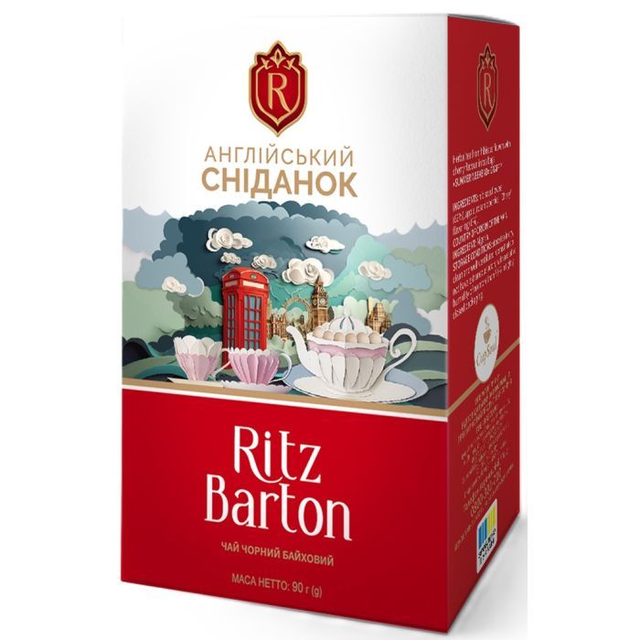 Чай Ritz Barton Английский завтрак Черный байховый 90 г (4820279611327)