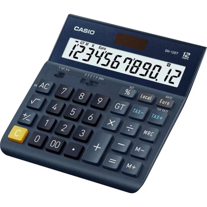 Калькулятор Casio DH-12ET-W-EP, черный (CALC-CAS-DH-12ET-W-E)