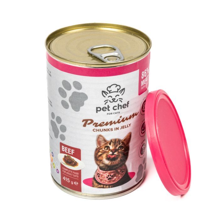 Вологий корм для кішок Pet Chef З яловичиною 415 г (4820255193588) зображення 3