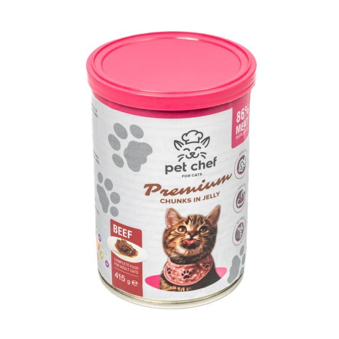 Вологий корм для кішок Pet Chef З яловичиною 415 г (4820255193588) зображення 5