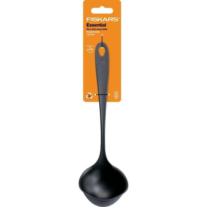 Ополоник Fiskars Essential, 28см, пластик, чорний (1065594) зображення 5