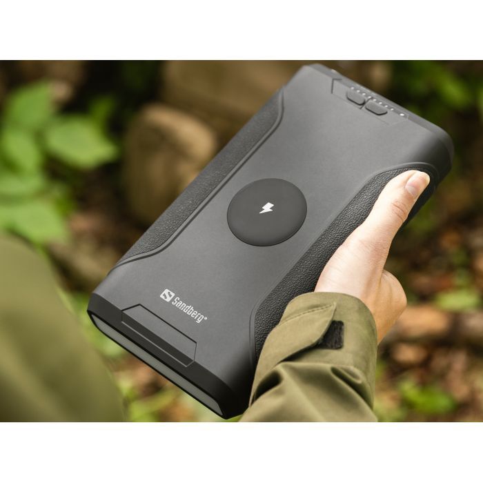 Батарея универсальная Sandberg 72000mAh, Survivor, DC/70W, PD/60W, QC3.0/18W, Cigar Lighter,Wireless (420-64) изображение 7