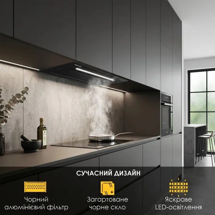 Вытяжка кухонная Weilor LUMINA WBG 65 BLACK изображение 6
