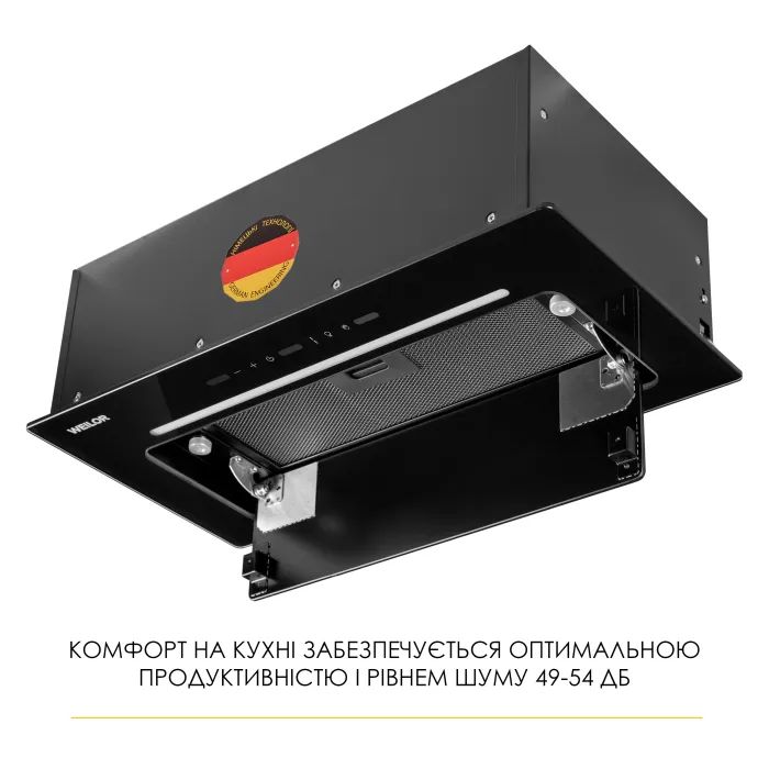 Витяжка кухонна Weilor LUMINA WBG 65 BLACK (5905538401983) зображення 7