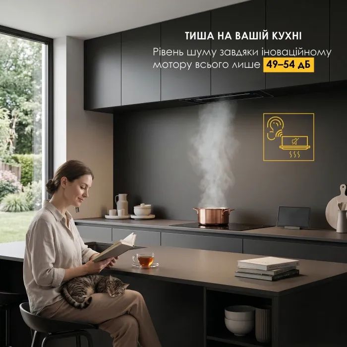 Вытяжка кухонная Weilor LUMINA WBG 65 BLACK изображение 8