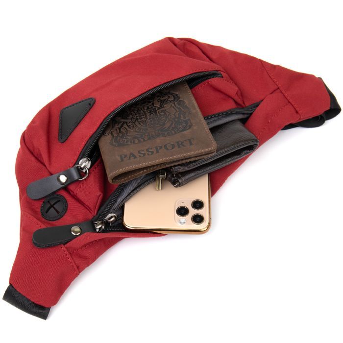 Сумка Vintage Бананка нейлон Зеленая (20636) изображение 6