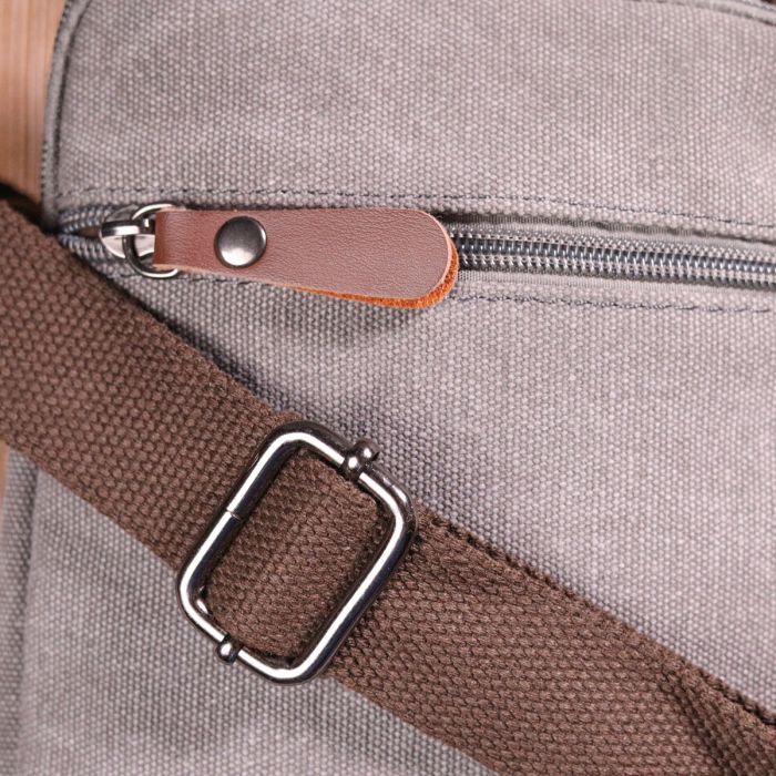 Сумка Vintage Чоловіча з текстилю Сіра (21244) зображення 12