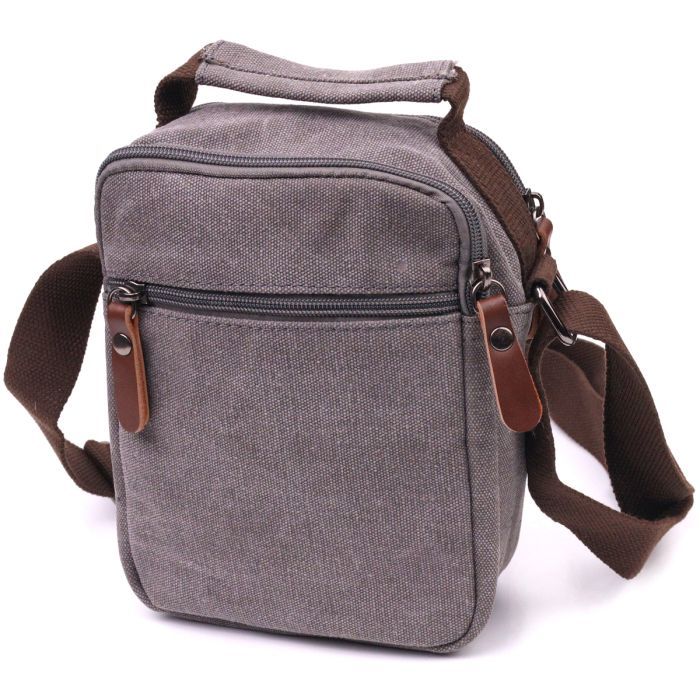 Сумка Vintage Чоловіча з текстилю Сіра (21244) зображення 2