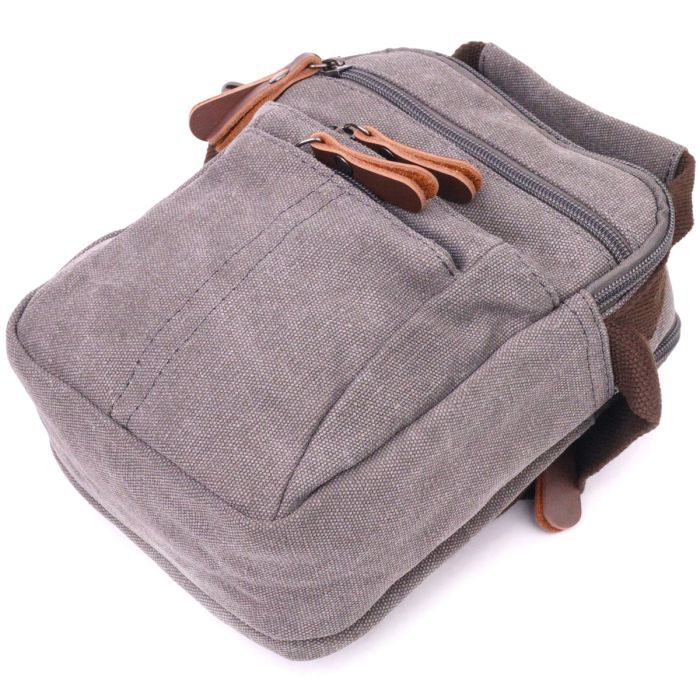 Сумка Vintage Чоловіча з текстилю Сіра (21244) зображення 5