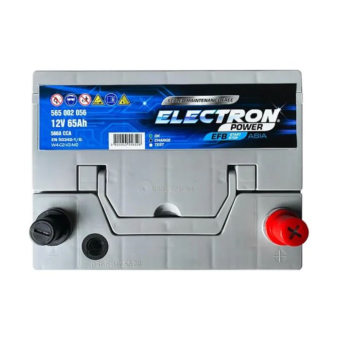 Аккумулятор автомобильный ELECTRON START-STOP EFB 65Ah ASIA Ев (-/+) (560EN) (565002056) изображение 3