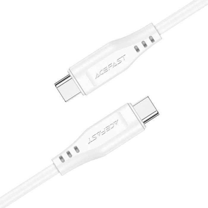 Дата кабель USB-C to USB-C 1.2m 3A TPE C3-03 White Acefast (6974316280859) изображение 2
