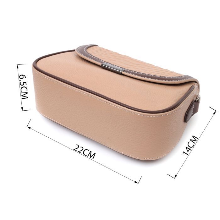 Сумка Vintage З натуральної шкіри Бежева (22373) зображення 3