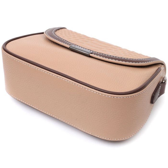 Сумка Vintage З натуральної шкіри Бежева (22373) зображення 5