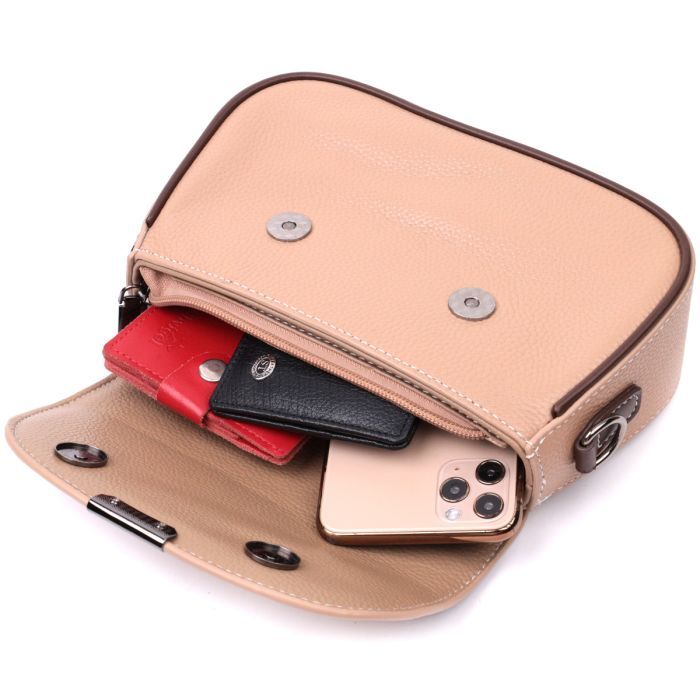 Сумка Vintage З натуральної шкіри Бежева (22373) зображення 8