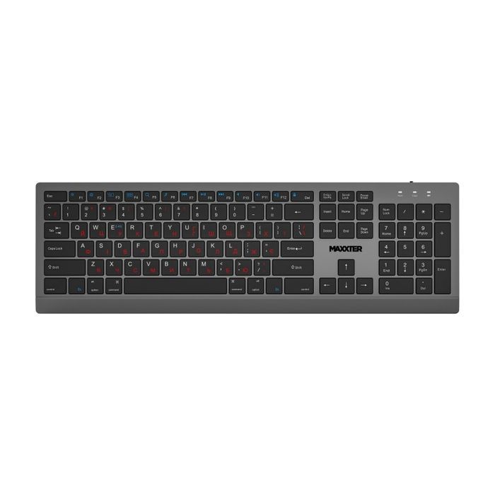 Клавиатура Maxxter KBW-01G-UA Wireless UA Gray (KBW-01G-UA)