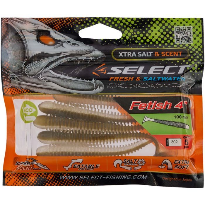 Силикон рыболовный Select Fetish 4" col.999 (5 шт/упак) (1870.04.24) изображение 2