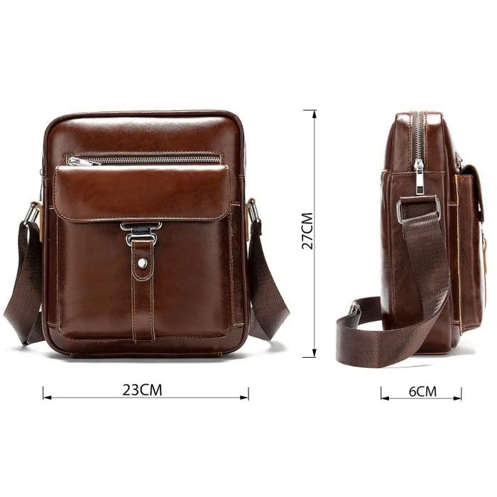 Сумка Vintage Коричневая (14829) изображение 3