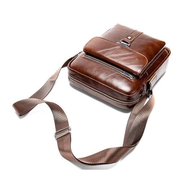 Сумка Vintage Коричневая (14829) изображение 8