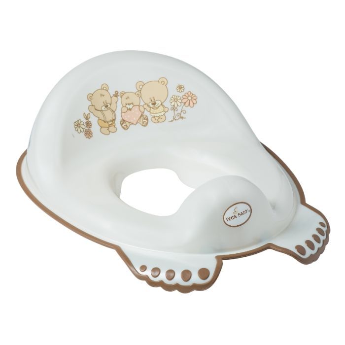 Накладка на унитаз Tega Baby Teddy Bea антиковзка, white pearl (MS-016-118)