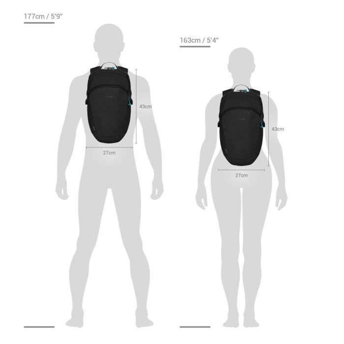 Рюкзак туристичний Pacsafe Eco 18L чорний (41102138) зображення 8