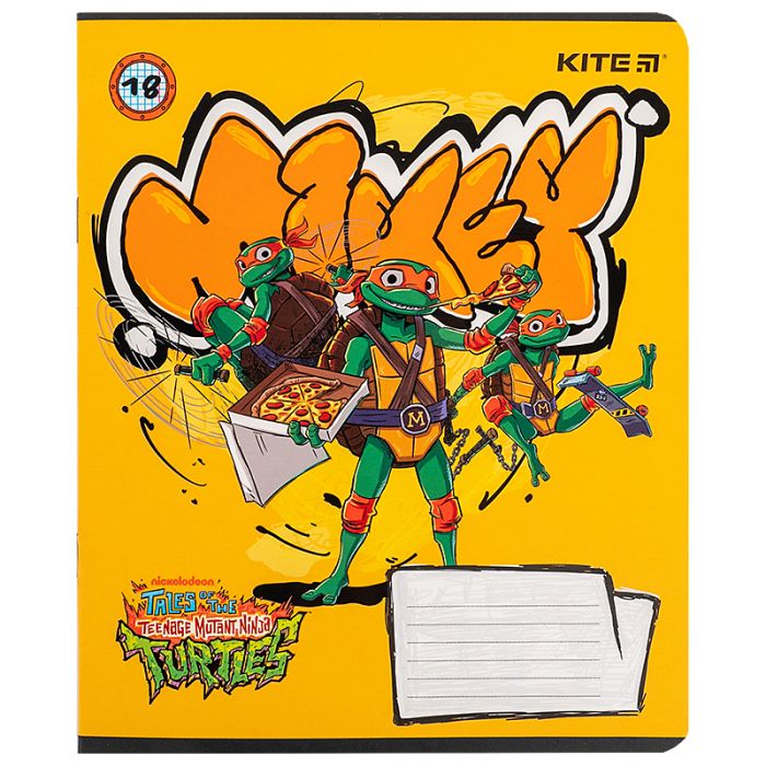 Зошит Kite Ninja Turtles, 18 аркушів, клітинка (NT24-236) зображення 10