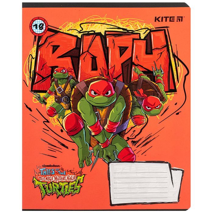 Зошит Kite Ninja Turtles, 18 аркушів, клітинка (NT24-236) зображення 12