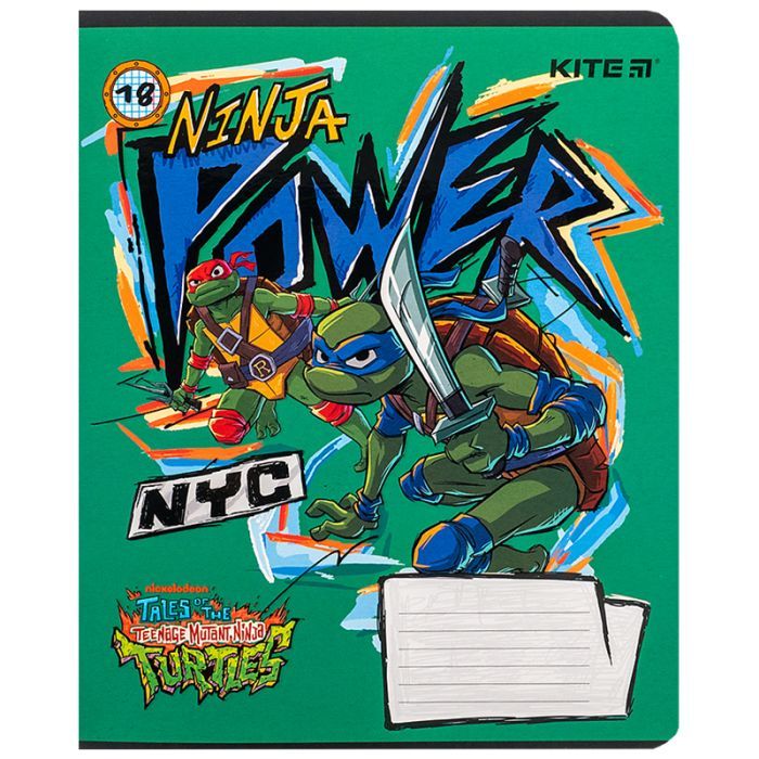 Зошит Kite Ninja Turtles, 18 аркушів, клітинка (NT24-236) зображення 4