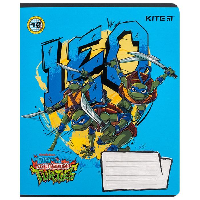 Зошит Kite Ninja Turtles, 18 аркушів, клітинка (NT24-236) зображення 6