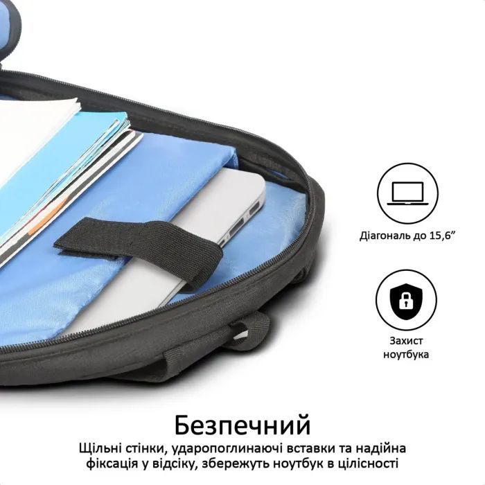 Рюкзак для ноутбука Promate 15.6" Alpha-BP black (alpha-bp.black) изображение 3