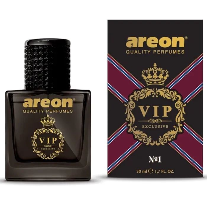 Ароматизатор для автомобиля Areon VIP 1 скло 50 мл Чорний дизайн (85016)