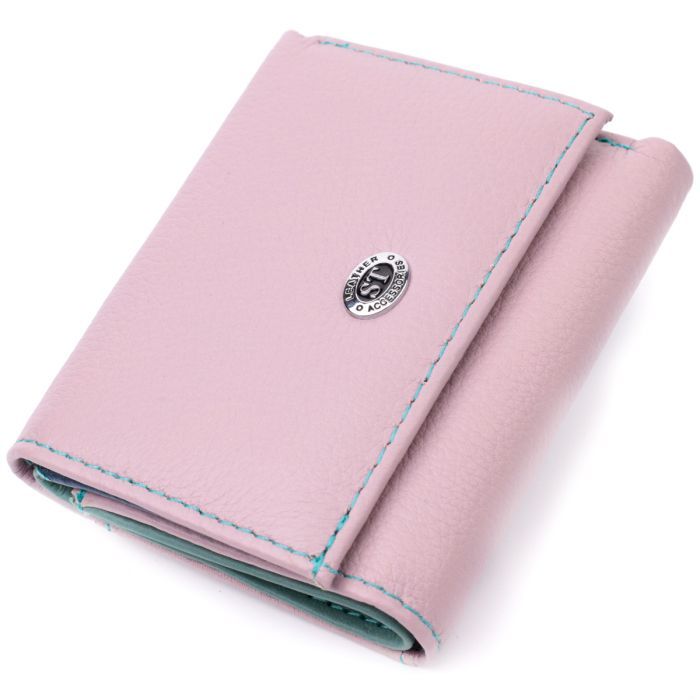 Гаманець ST Leather З натуральної шкіри Бежевий (19503)