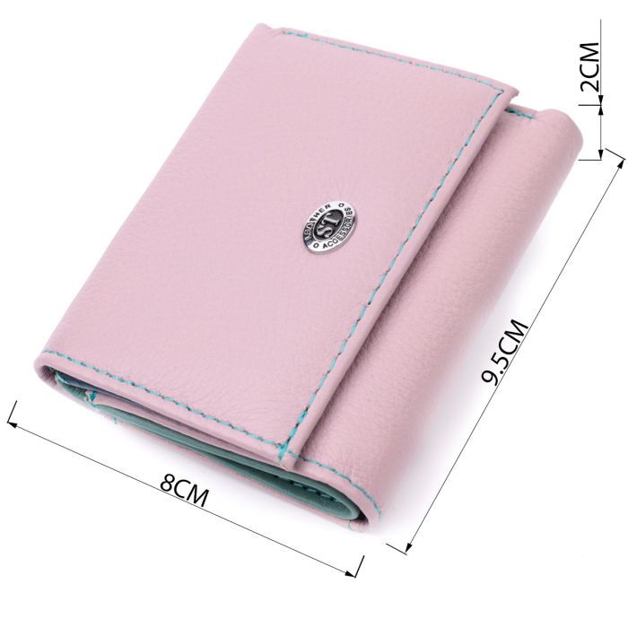 Гаманець ST Leather З натуральної шкіри Бежевий (19503) зображення 3