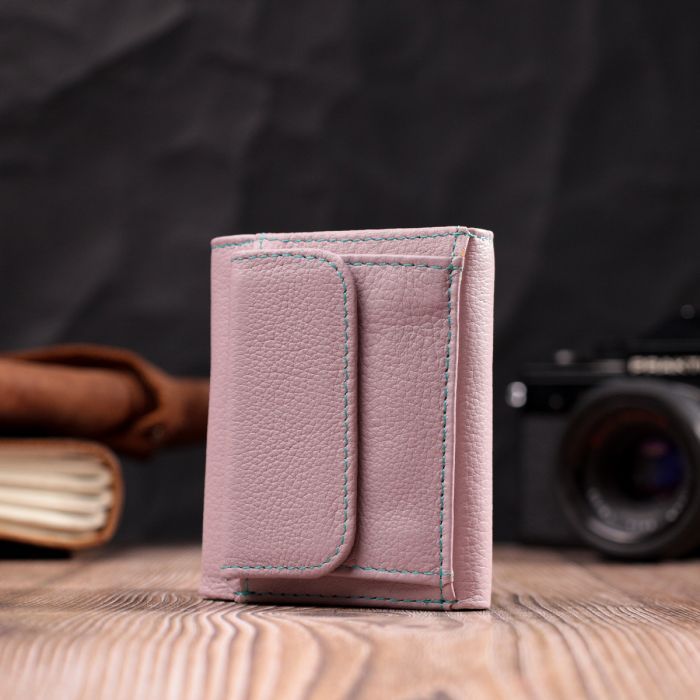 Гаманець ST Leather З натуральної шкіри Бежевий (19503) зображення 9