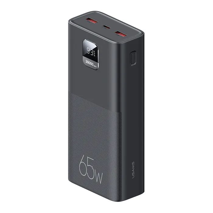 Батарея універсальна Usams PB68 30000mAh PD/3.0/65W, QC/3.0, Black (ATXLOGTC01)