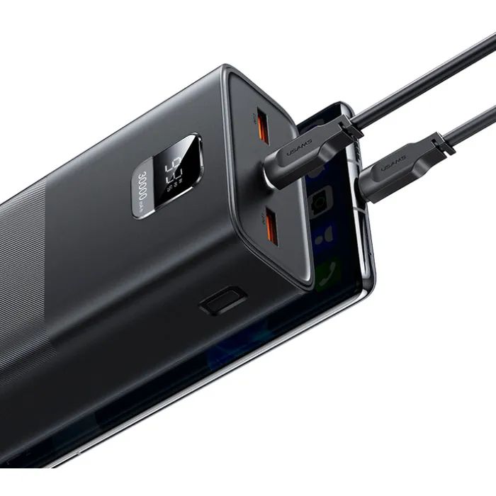 Батарея універсальна Usams PB68 30000mAh PD/3.0/65W, QC/3.0, Black (ATXLOGTC01) зображення 3